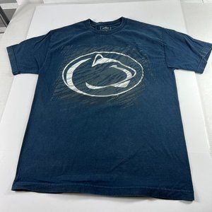 Y2K Foot Locker Penn State Nittany Lions Shirt Large Blue Faded Short Sleeve Tee